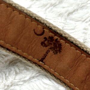 Zep Pro Belt Canvas Leather & Palmetto Tree & Crescent Moon Leather Tab Belt Tan